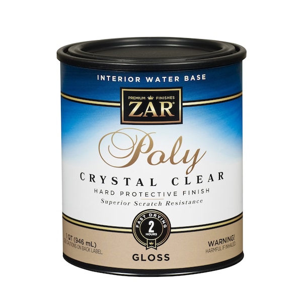 Aqua Zar ZAR Aqua Gloss Clear Water-Based Polyurethane 1 qt 32412 - main
